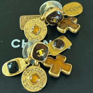 Vintage Chanel Multi Charm Earrings
